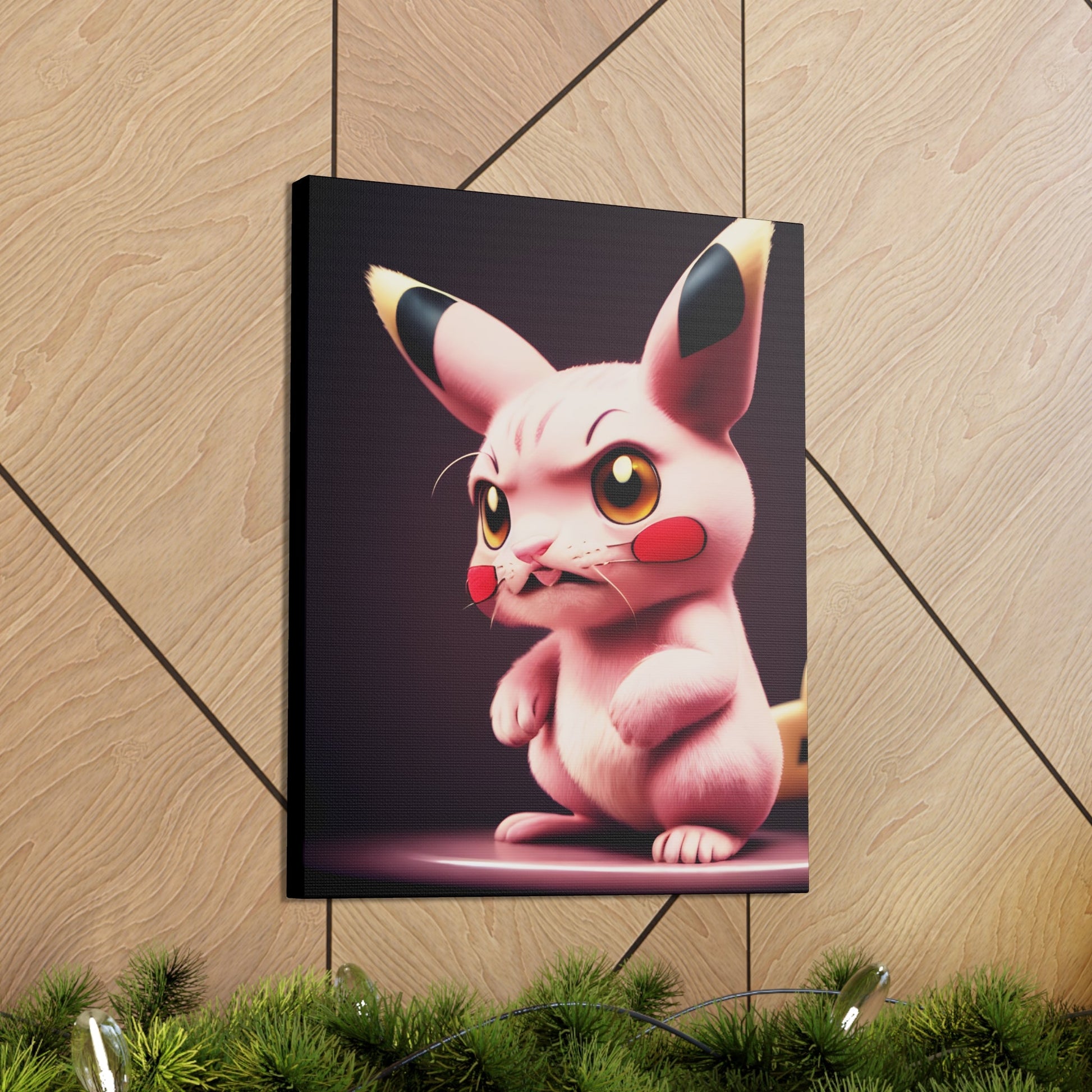 Pink Panchu Canvas - Pokestalgia LLC