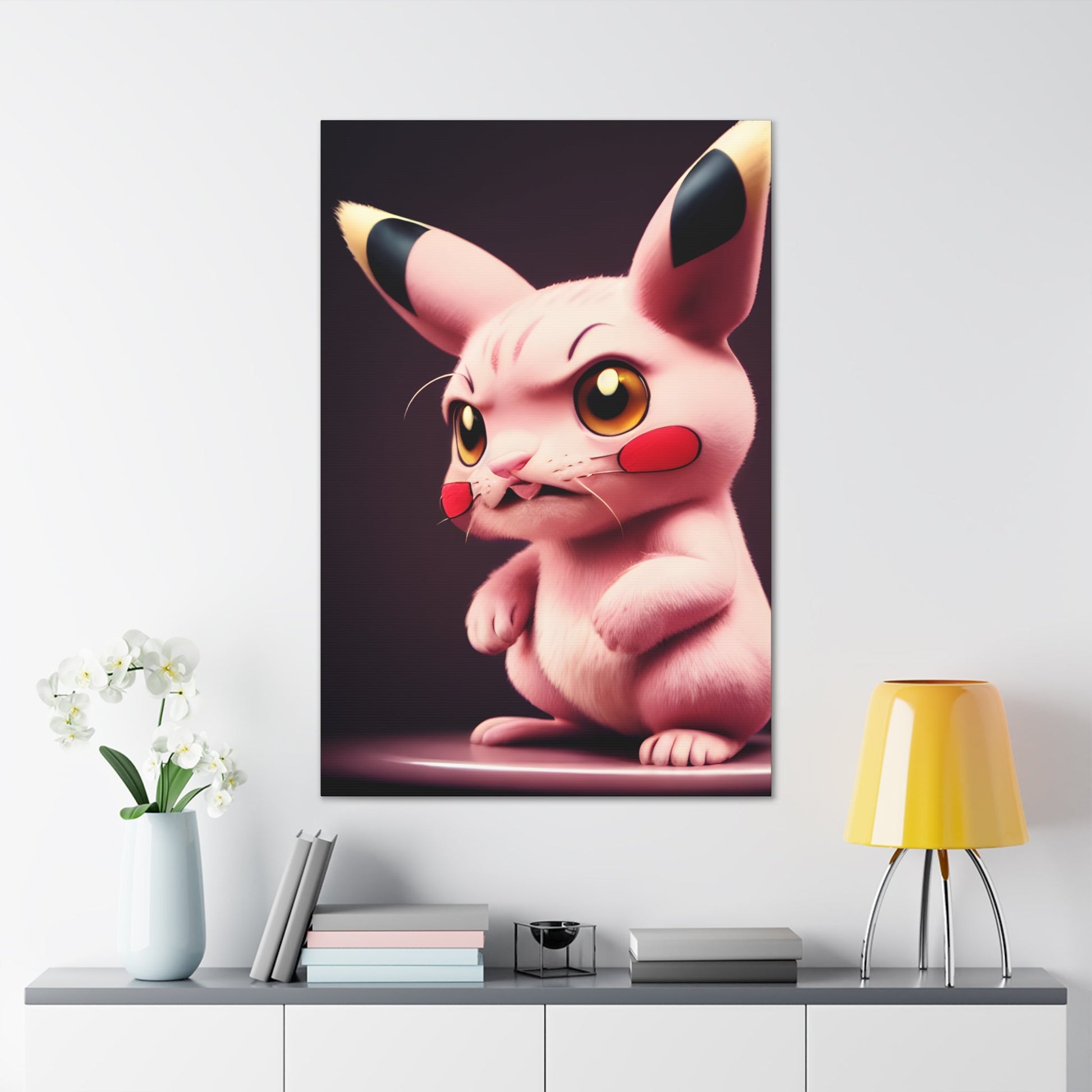 Pink Panchu Canvas - Pokestalgia LLC