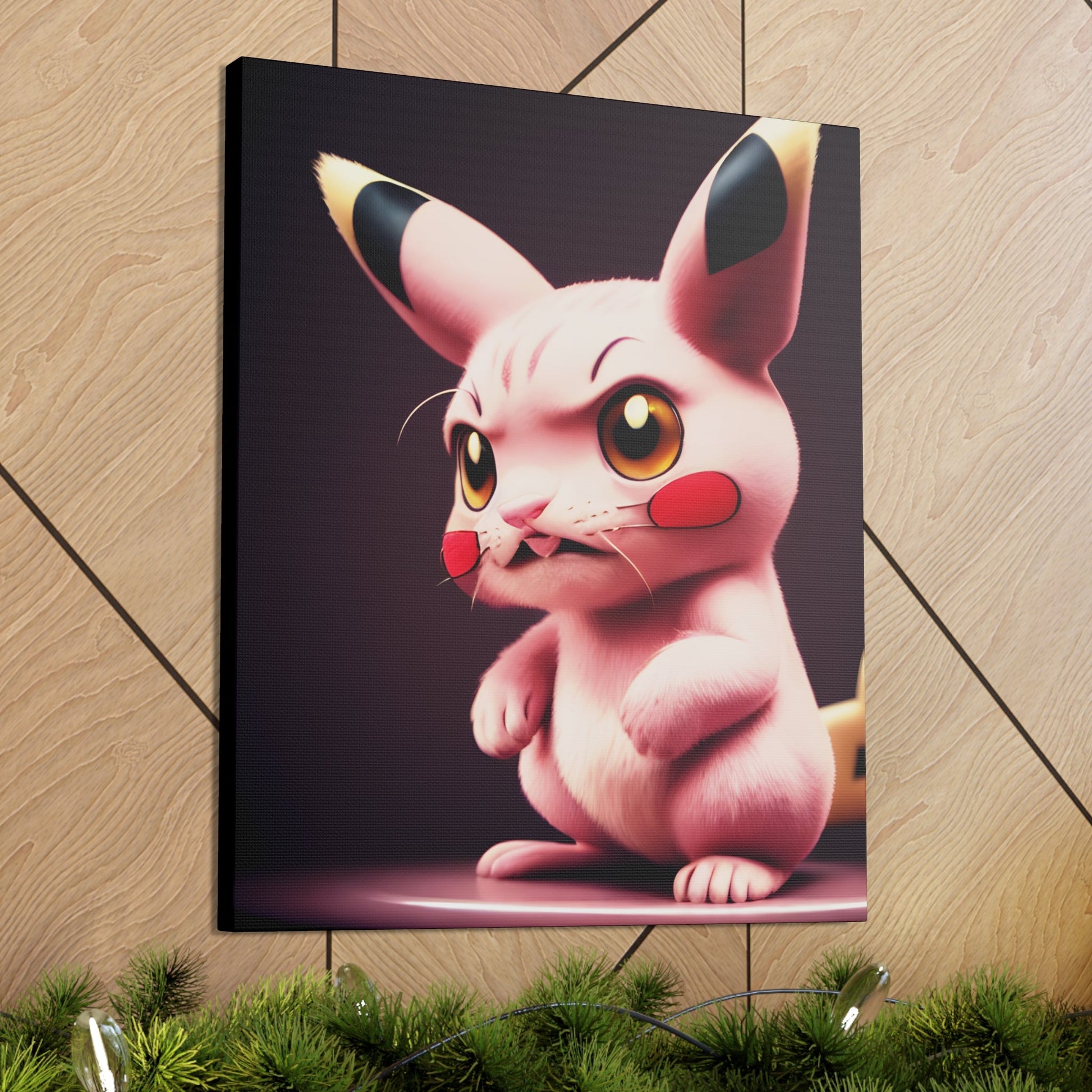 Pink Panchu Canvas - Pokestalgia LLC