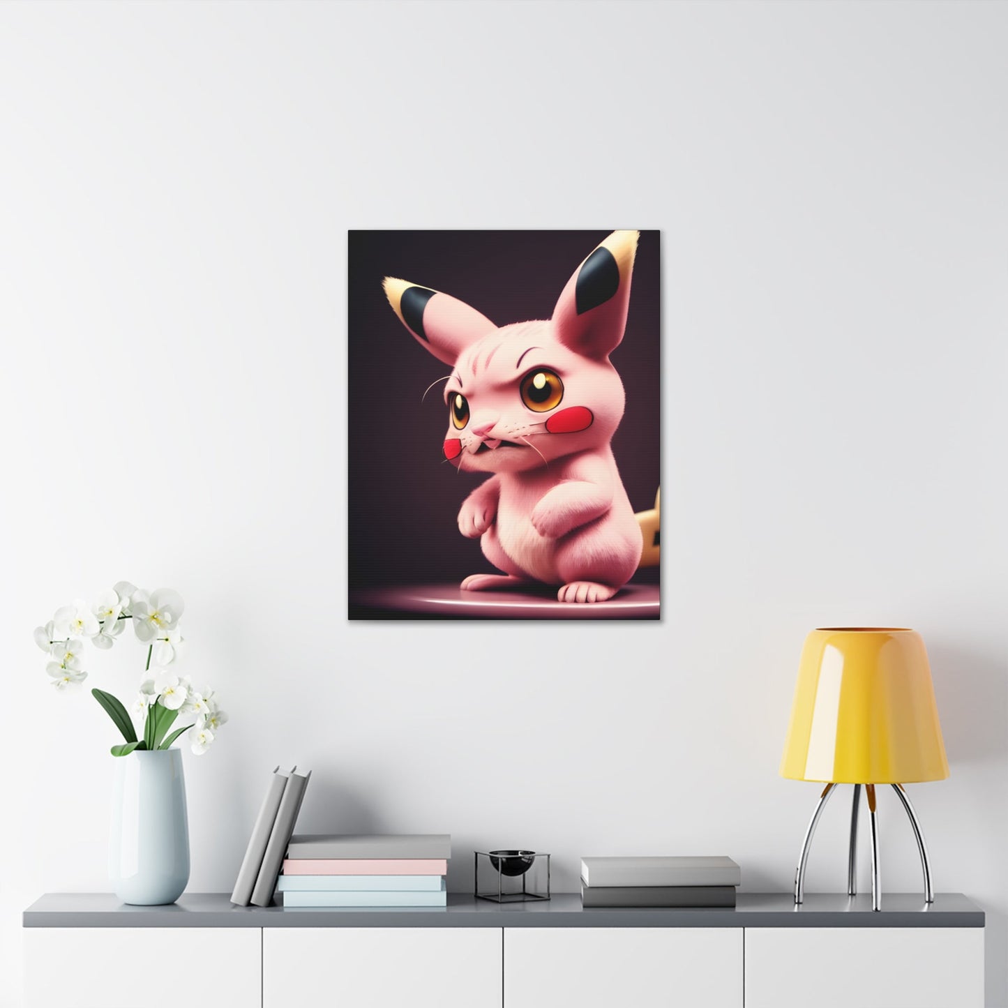 Pink Panchu Canvas - Pokestalgia LLC