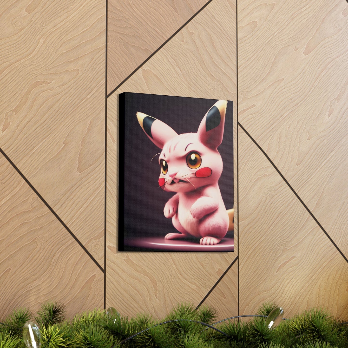 Pink Panchu Canvas - Pokestalgia LLC