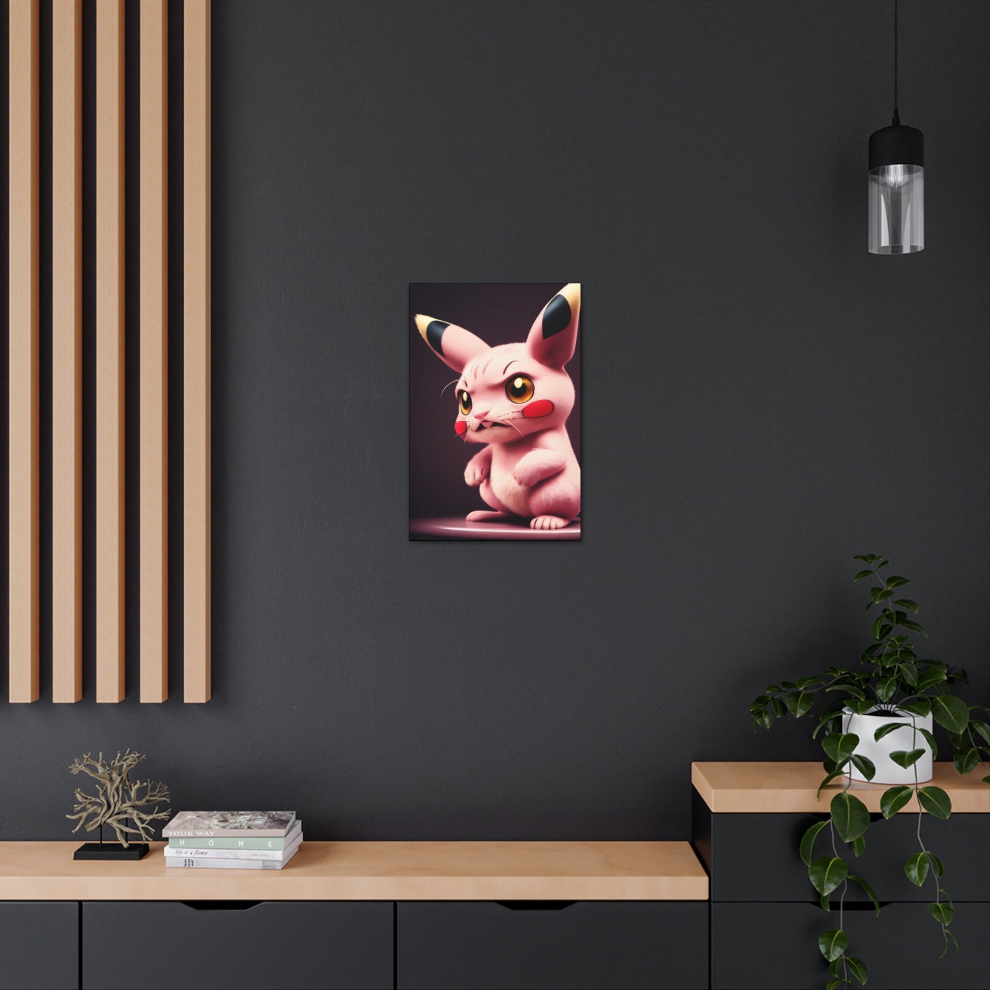 Pink Panchu Canvas - Pokestalgia LLC