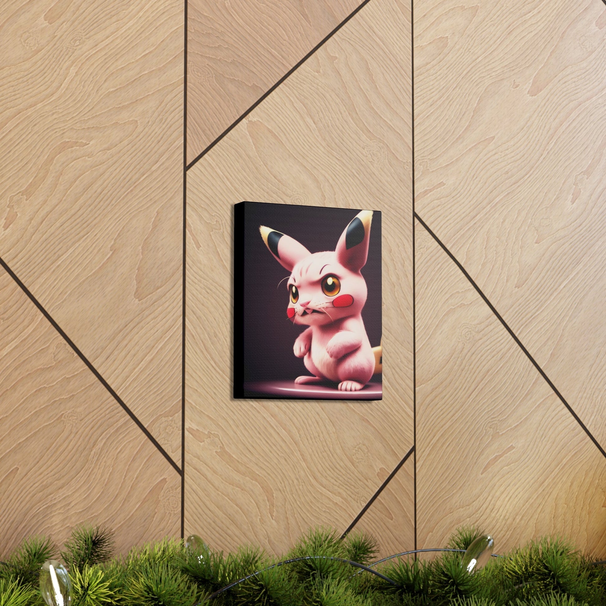 Pink Panchu Canvas - Pokestalgia LLC