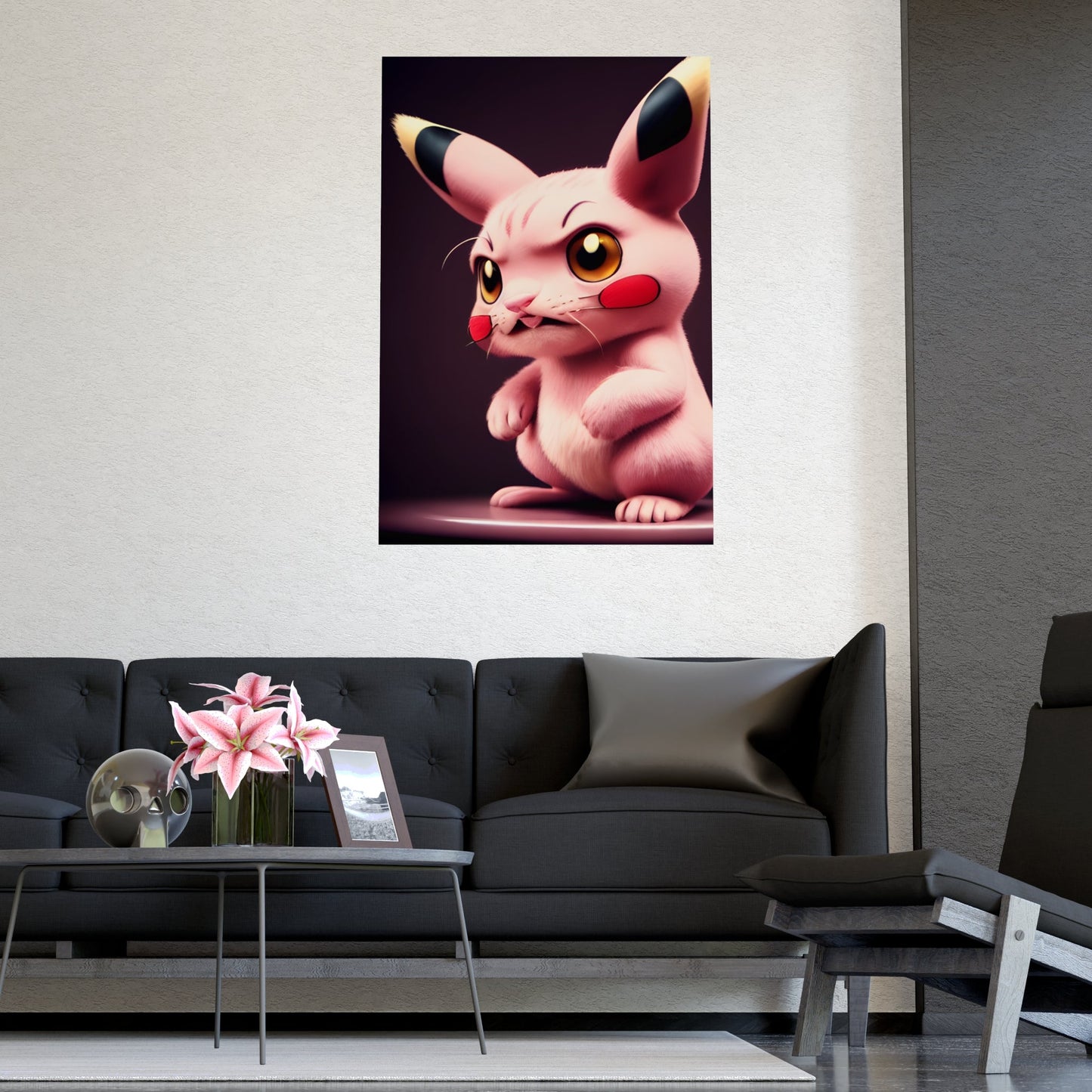 Pink Panchu Matte Poster - Pokestalgia LLC