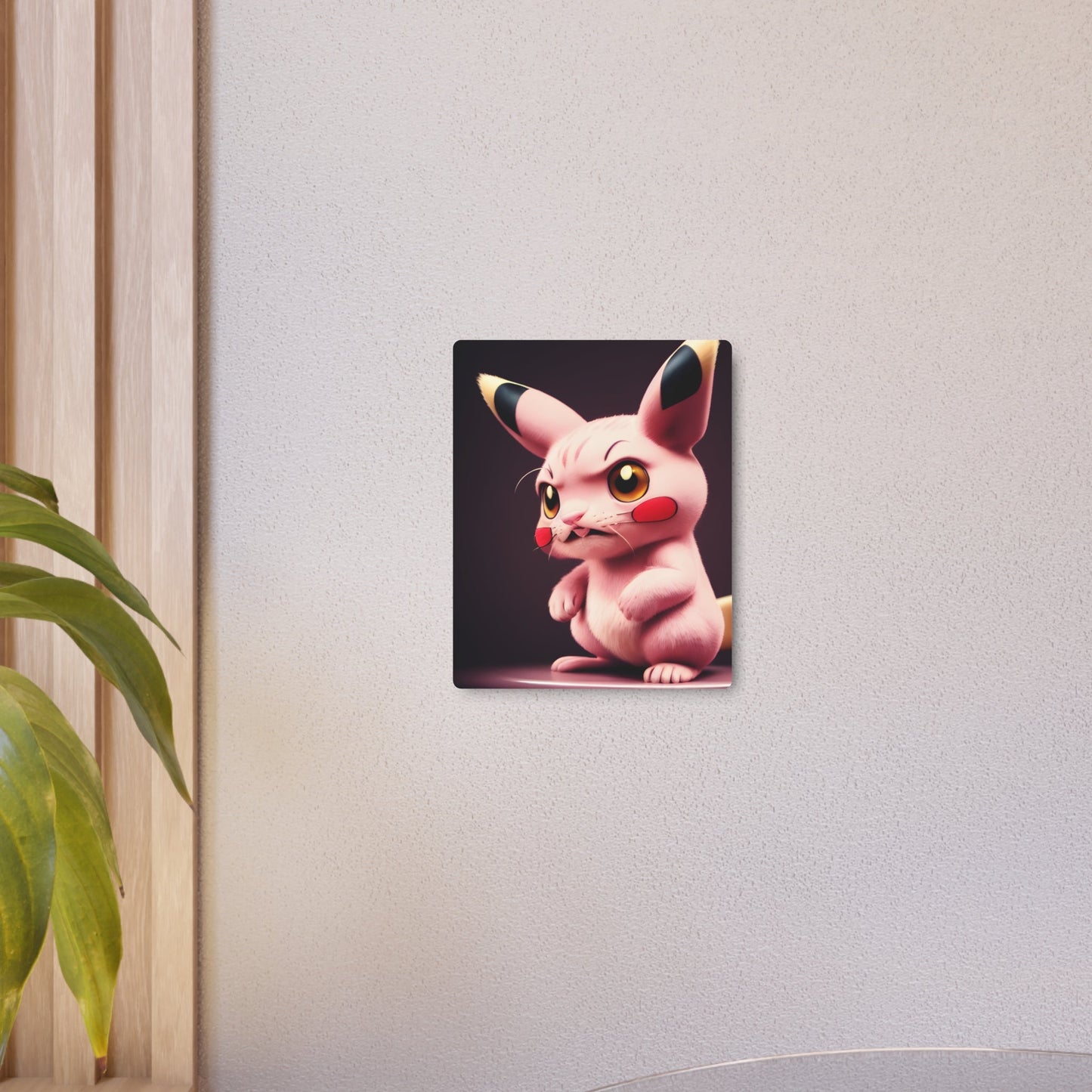 Pink Panchu Metal Art Sign - Pokestalgia LLC