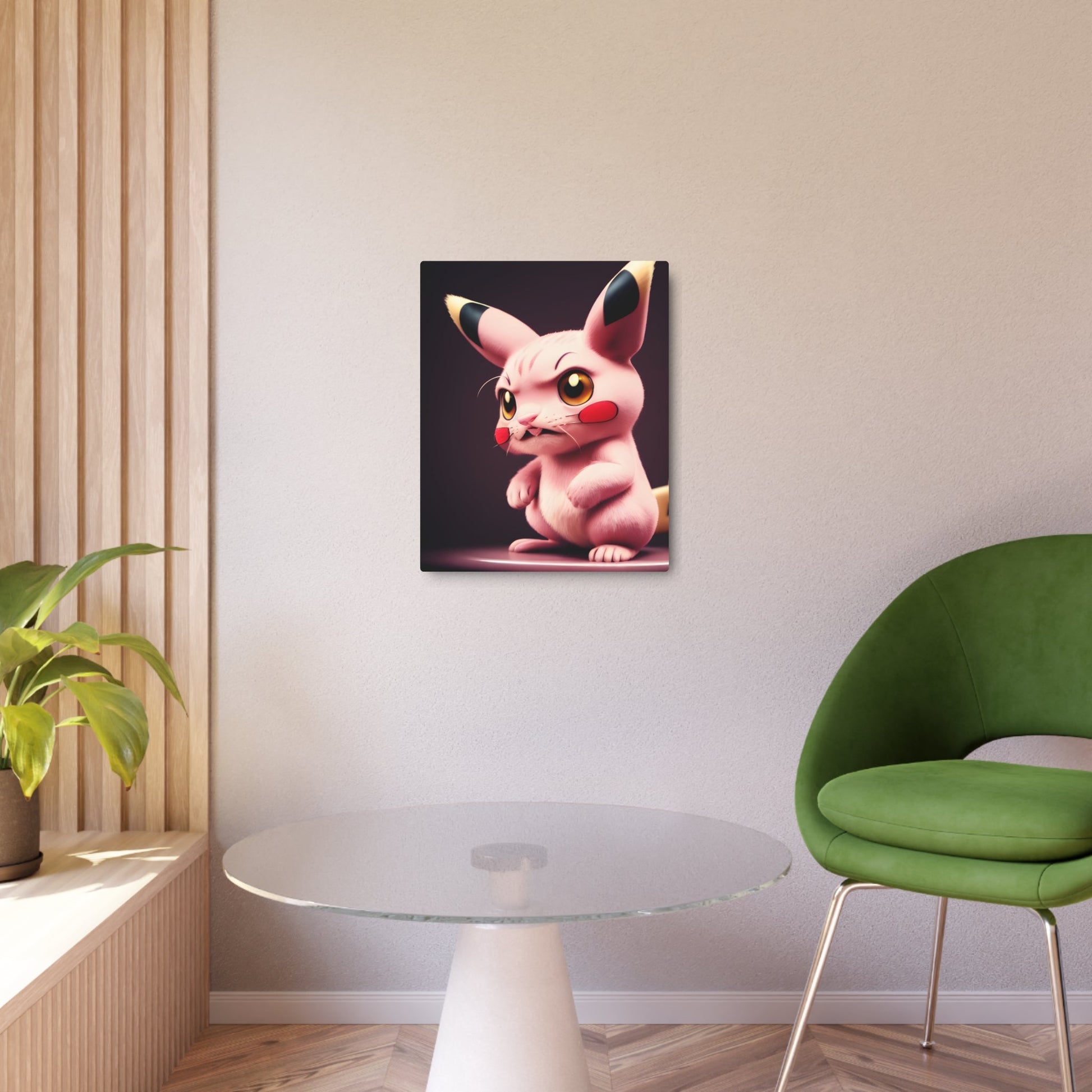 Pink Panchu Metal Art Sign - Pokestalgia LLC