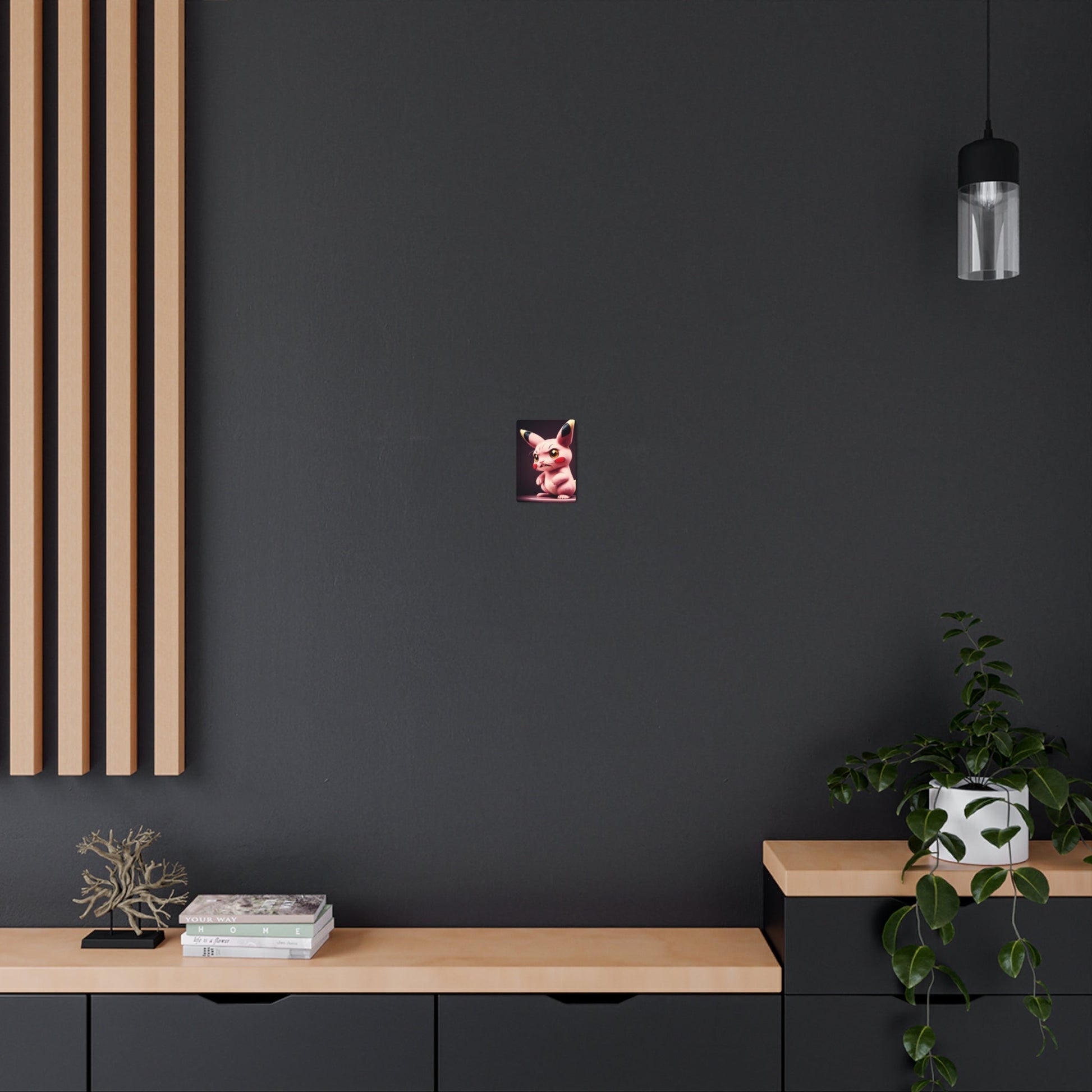 Pink Panchu Metal Art Sign - Pokestalgia LLC