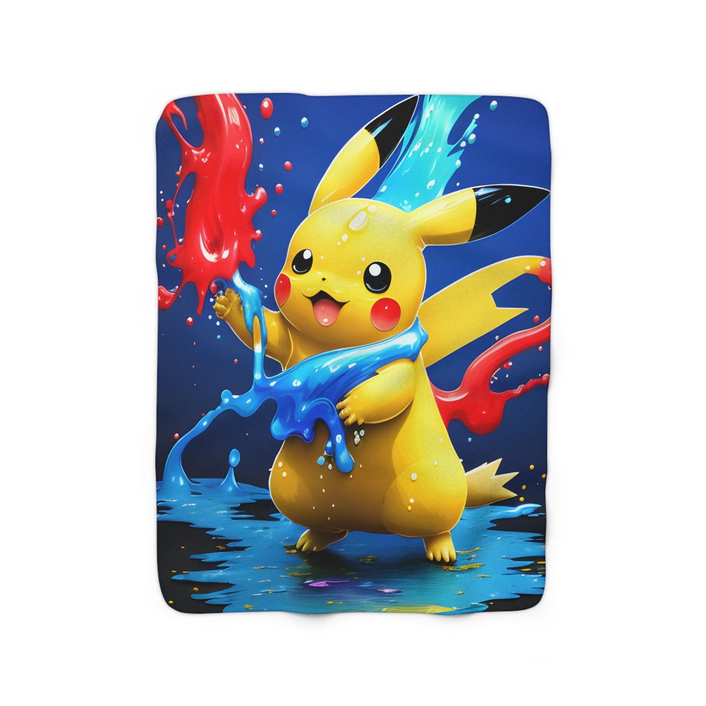 Prismatic Deluge Sherpa Fleece Blanket - Pokestalgia LLC