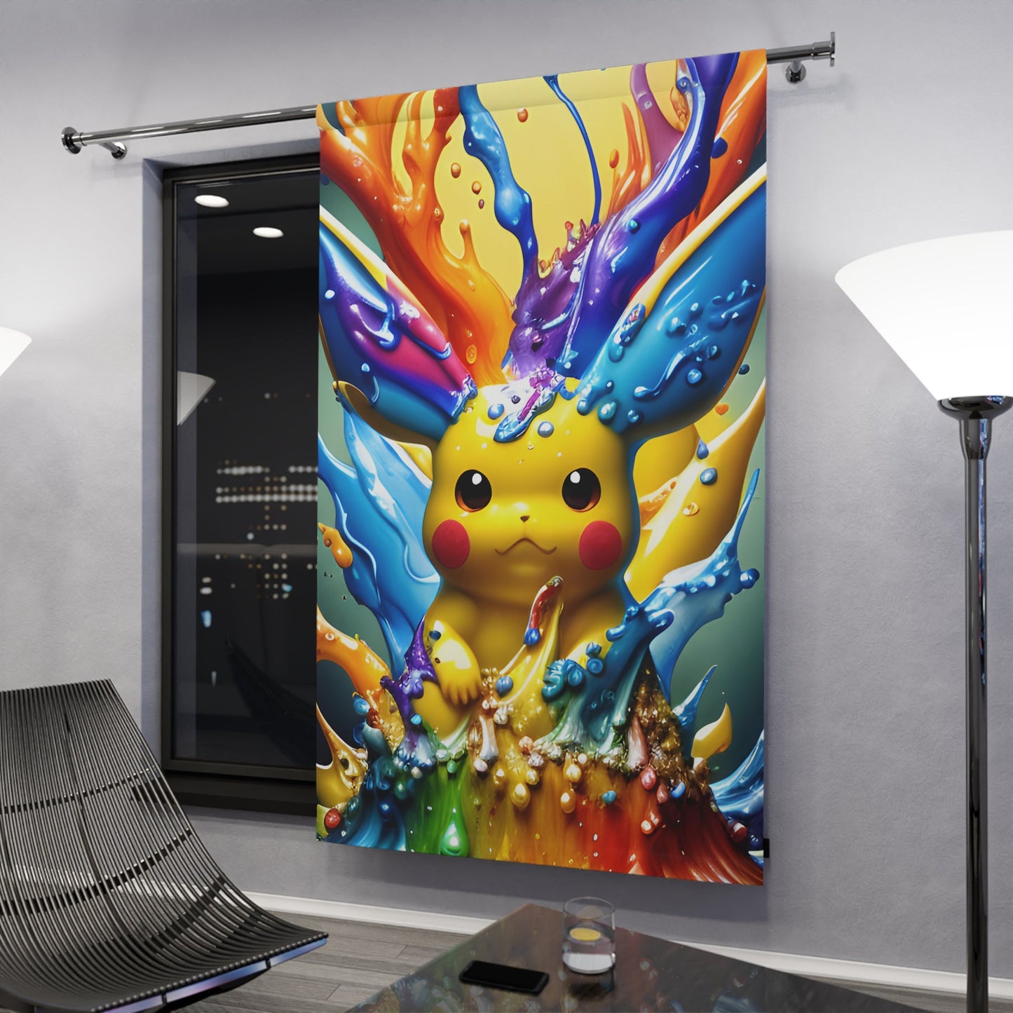 Radiant Ripples Blackout Curtain - Pokestalgia LLC