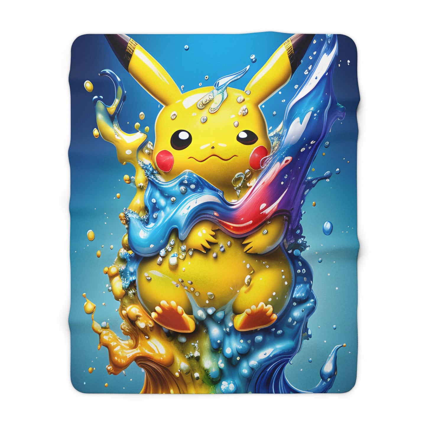 Spectral Surf Sherpa Fleece Blanket - Pokestalgia LLC