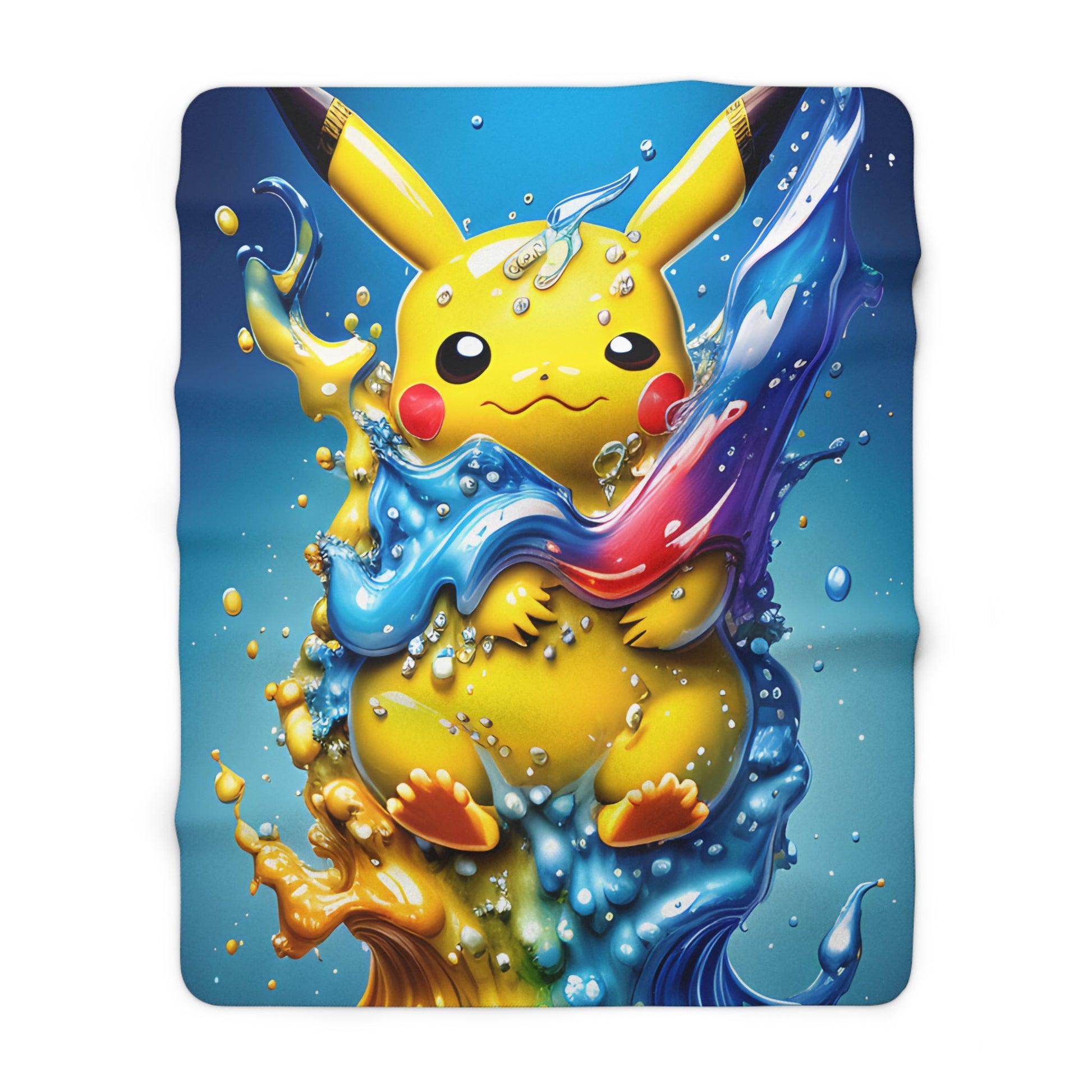 Spectral Surf Sherpa Fleece Blanket - Pokestalgia LLC