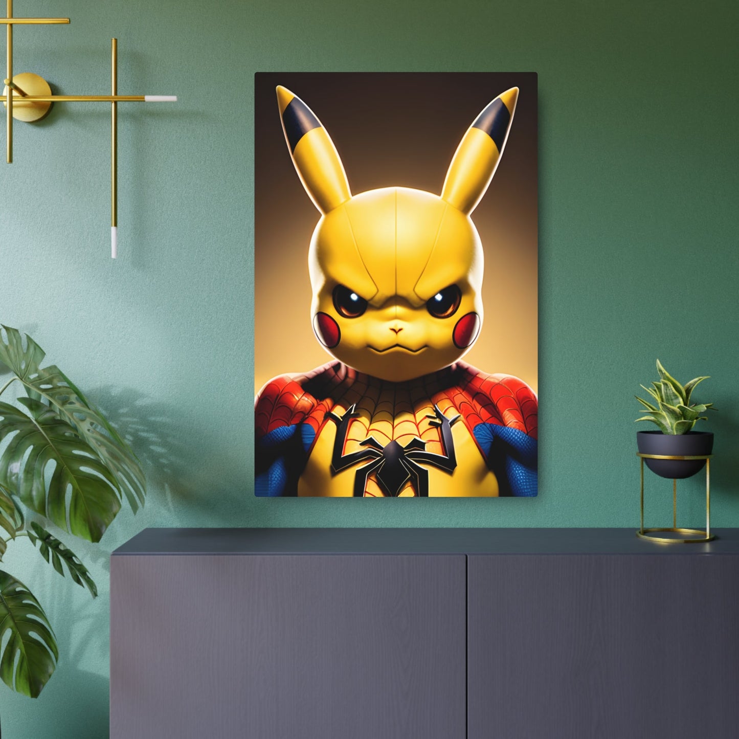 Spiderchu Metal Art Sign - Pokestalgia LLC