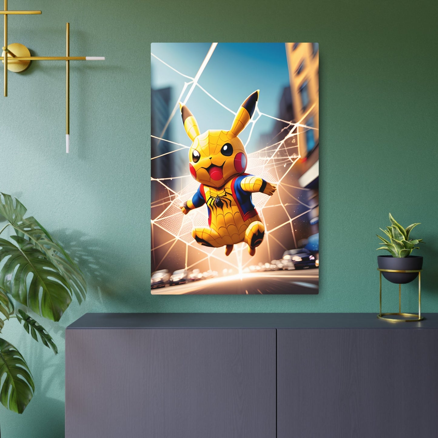 Spiderchu Metal Art Sign - Pokestalgia LLC