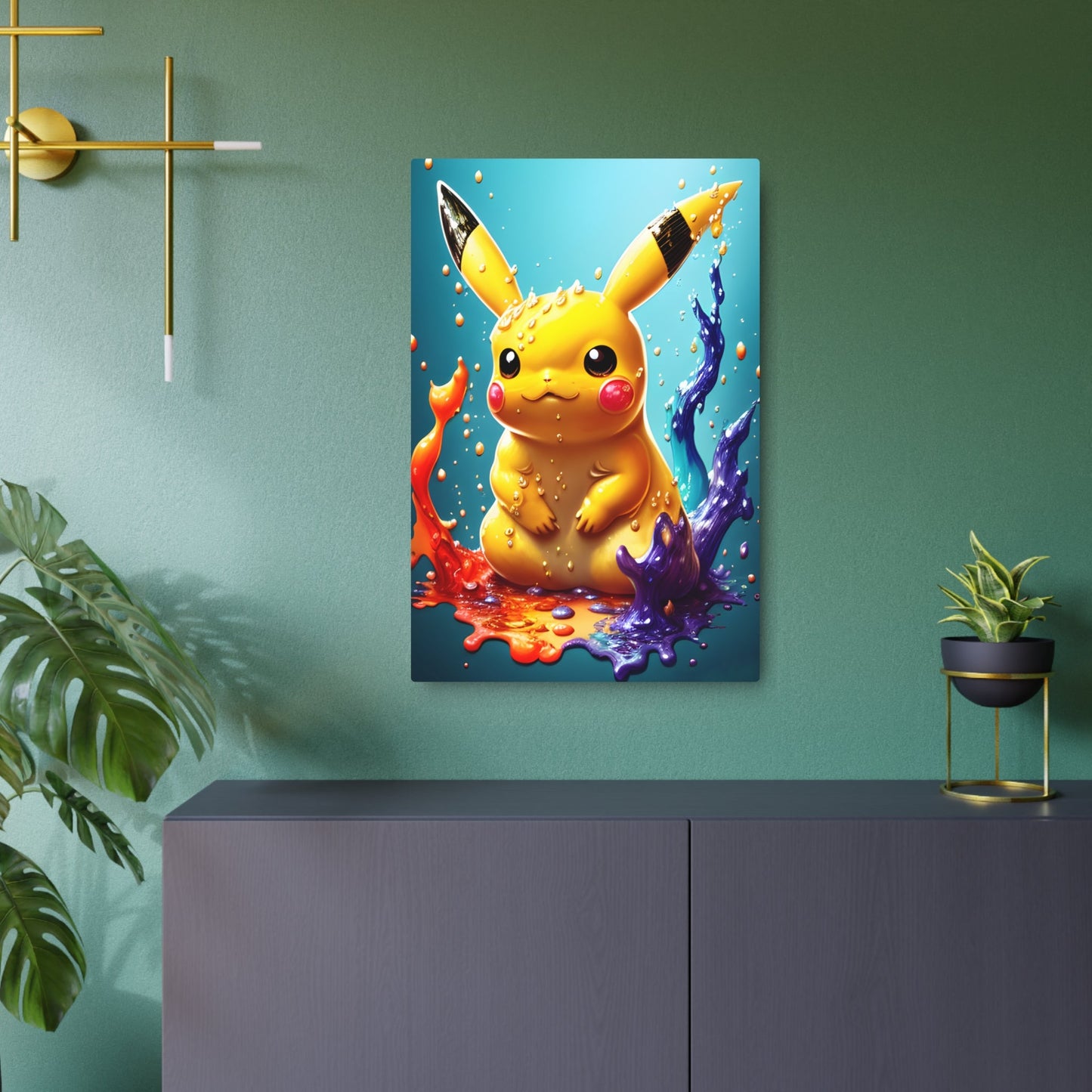 Splendorous Spatter Metal Art Sign - Pokestalgia LLC