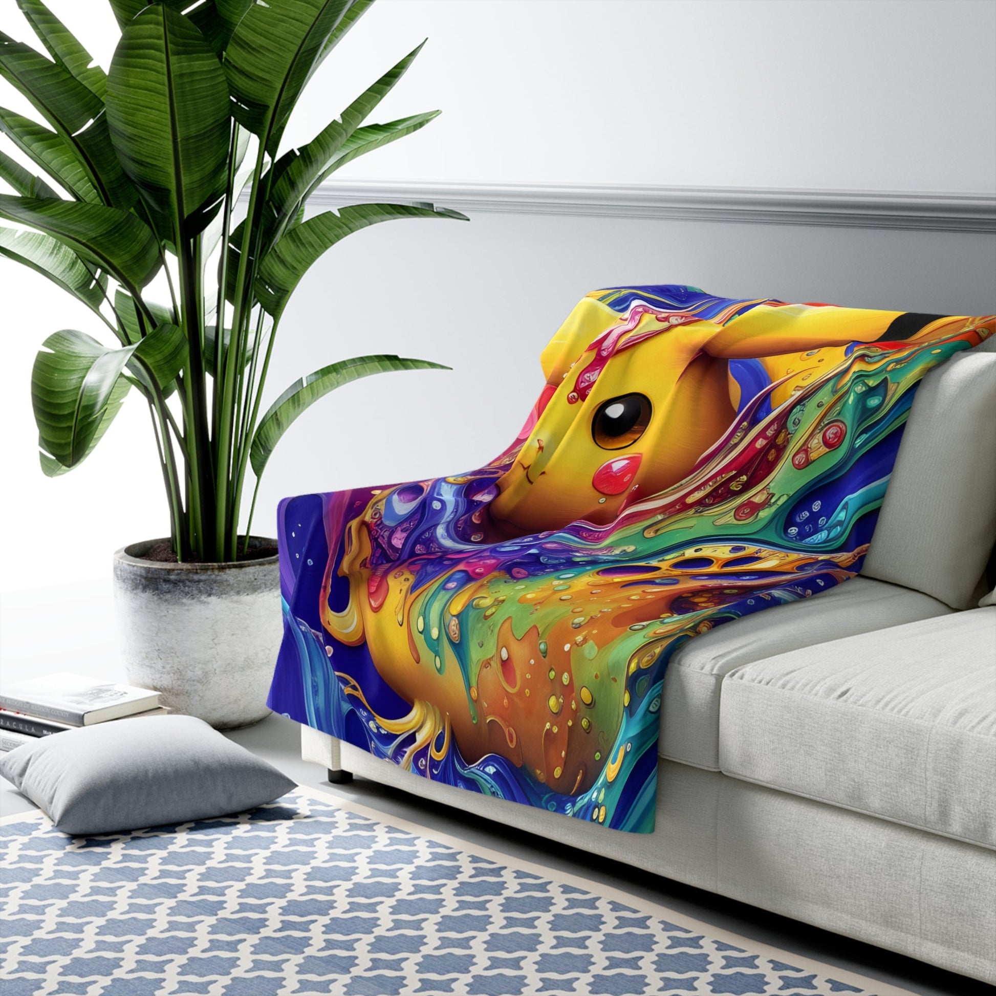 Torrential Swirlscapes Sherpa Fleece Blanket - Pokestalgia LLC