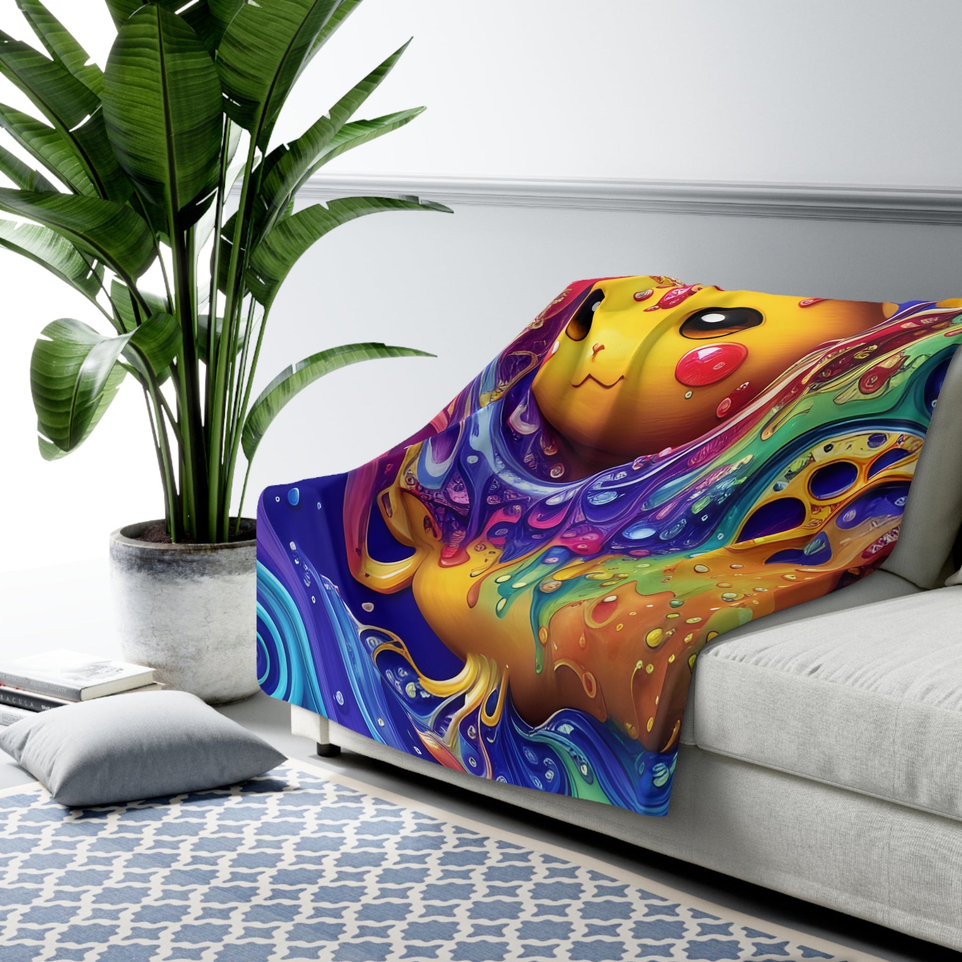 Torrential Swirlscapes Sherpa Fleece Blanket - Pokestalgia LLC