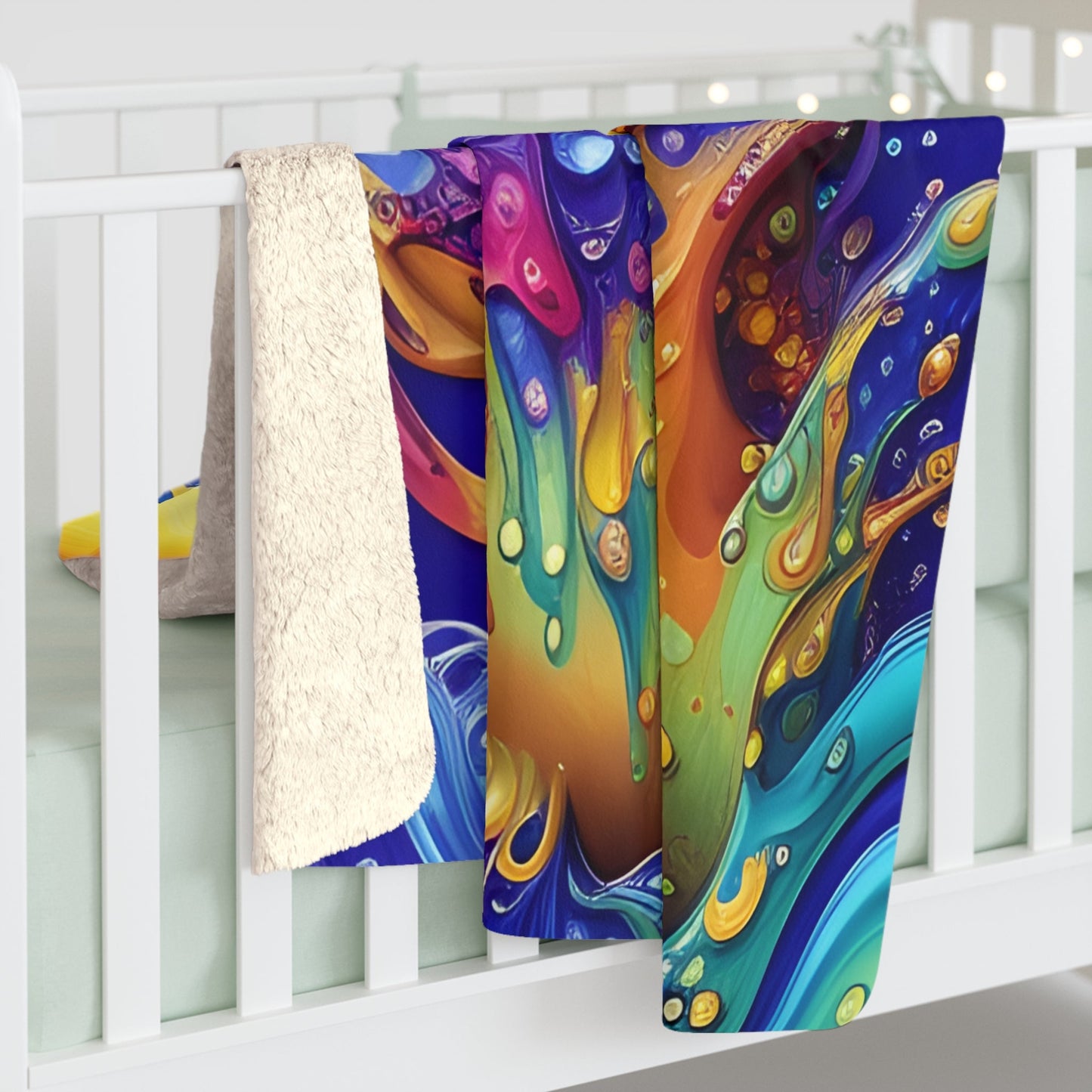 Torrential Swirlscapes Sherpa Fleece Blanket - Pokestalgia LLC