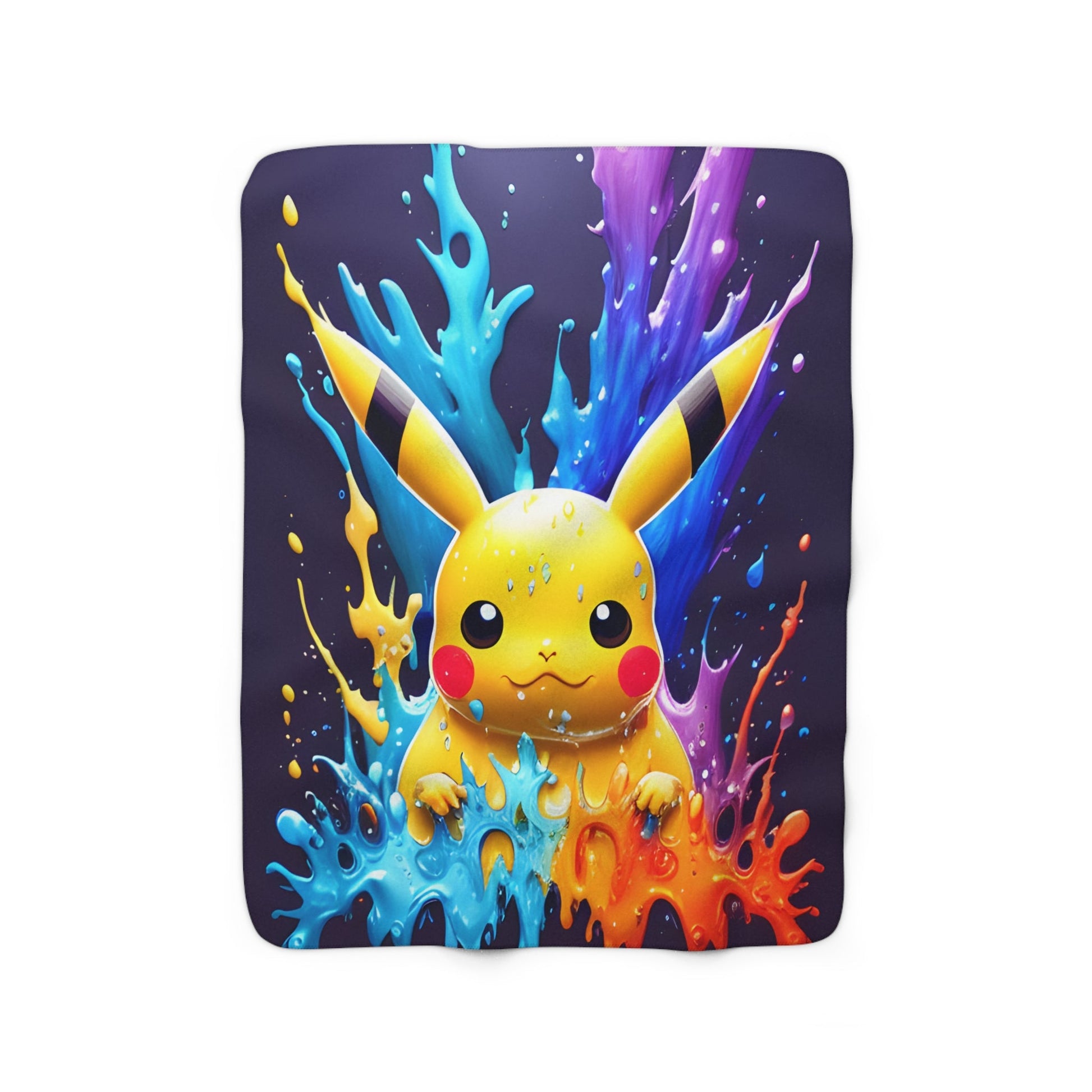 Turquoise Tsunami Sherpa Fleece Blanket - Pokestalgia LLC