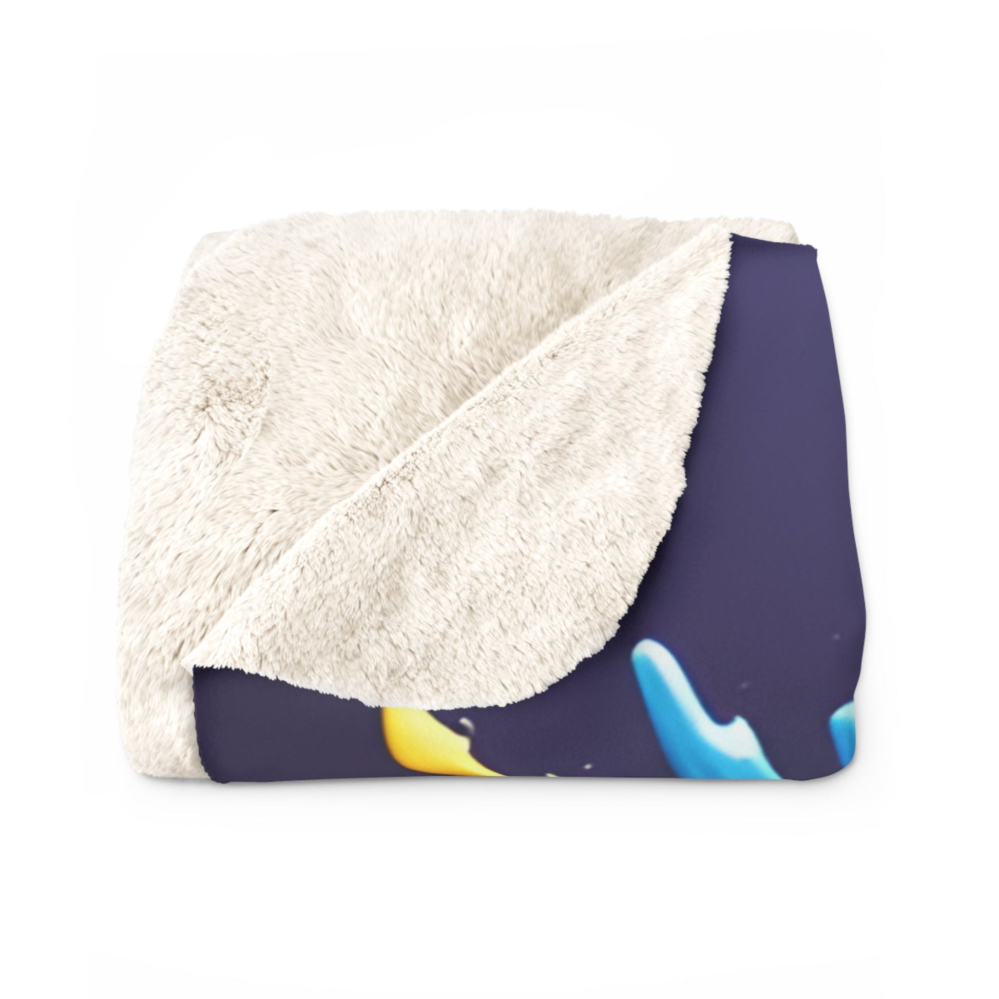 Turquoise Tsunami Sherpa Fleece Blanket - Pokestalgia LLC